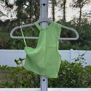 Lime Green A-Symmetrical Women's Top